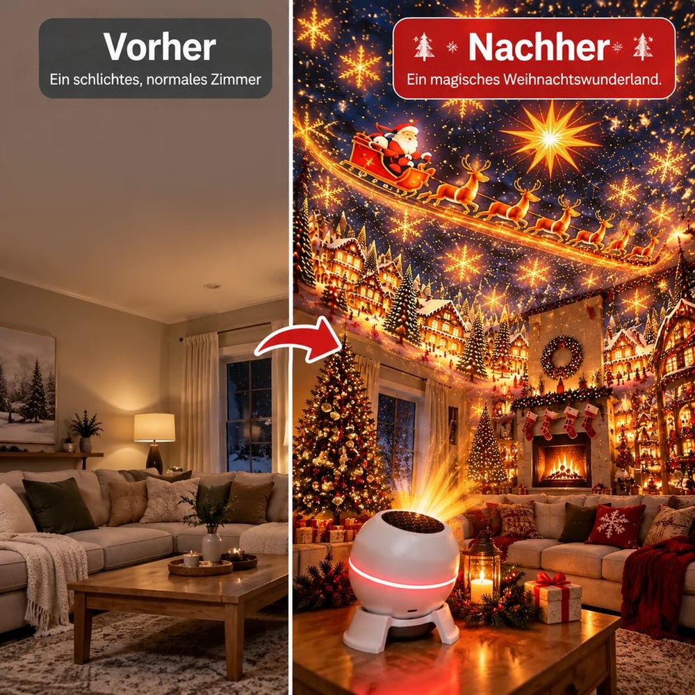 Magische kerstprojector