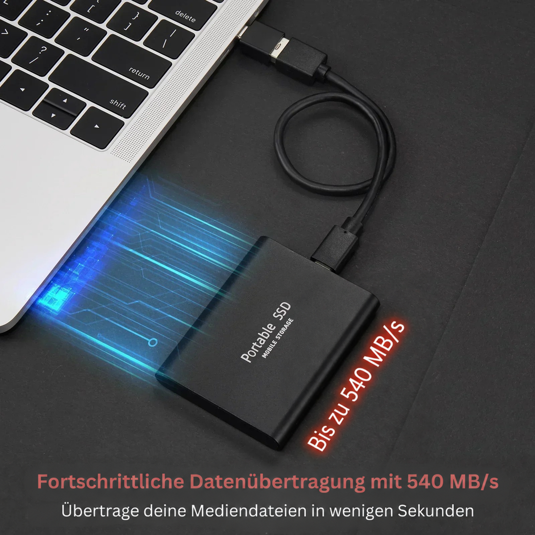 128 TB externe SSD, compacte en snelle draagbare SSD