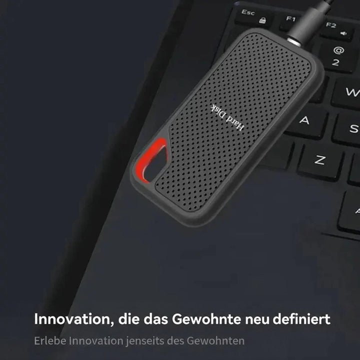 Draagbare externe SSD voor snelle gegevensoverdracht