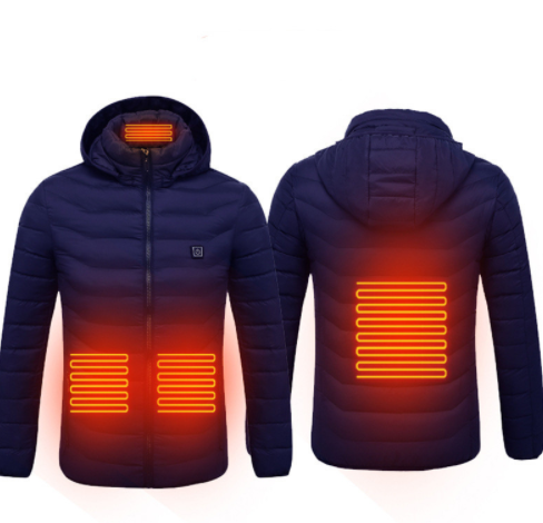 Verwarmde winterjas met capuchon, tot 9 zones en 3 standen