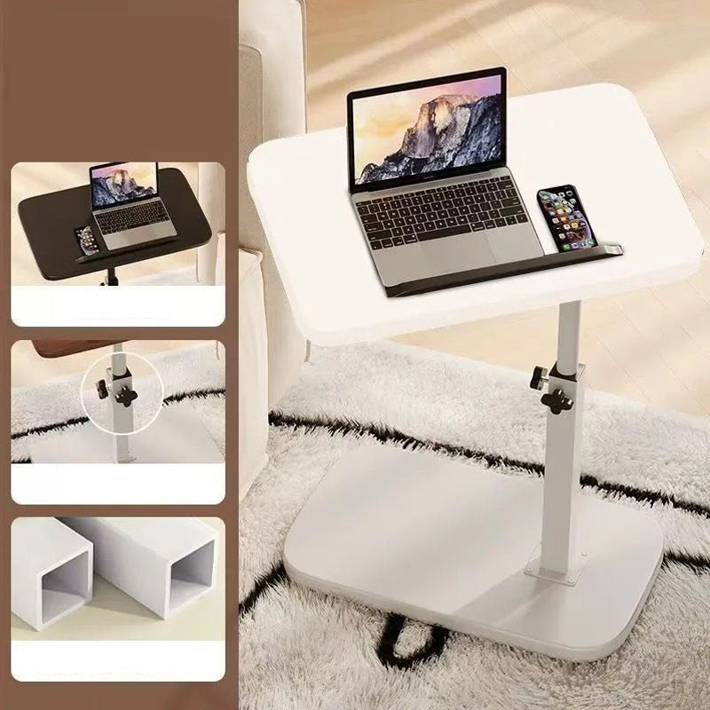 In hoogte verstelbare rolbare laptoptafel met 360° draaibaar tafelblad, 45–80 cm, draagvermogen 30 kg