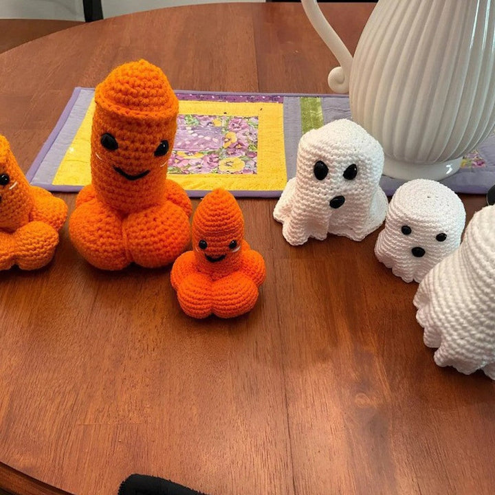 Handgemaakte Gehaakte Halloween Pompoen Spook Decoratie Ornamenten — afbeelding 2