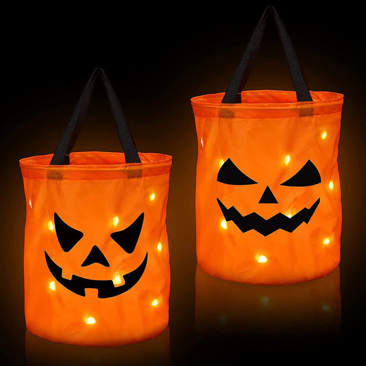 Halloween 3D draagbare pompoenzak, kinderen cadeauzak, Halloween feestattributen, draagtas, snoepzak, decoratie — afbeelding 3