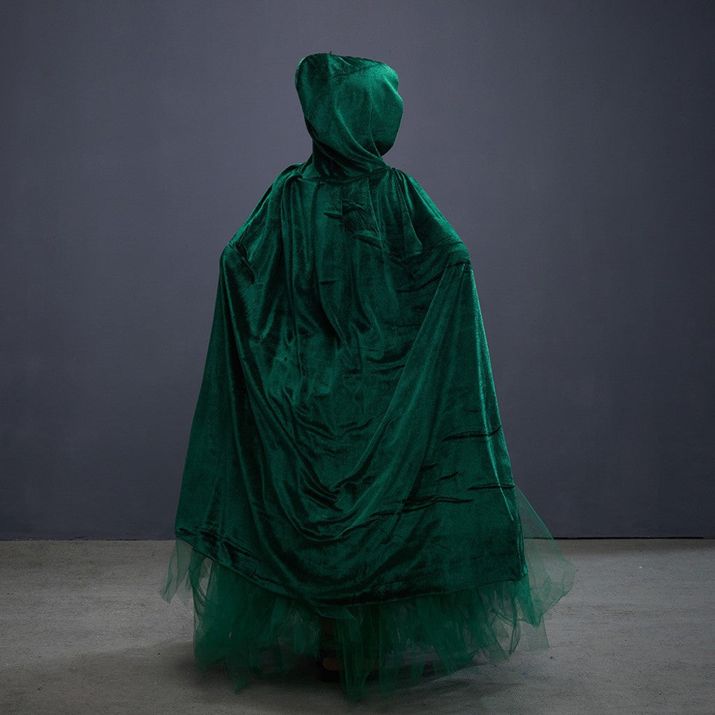 Halloween Kostuum Heks Kinderen Jurk Mantel Bezem Set — afbeelding 4
