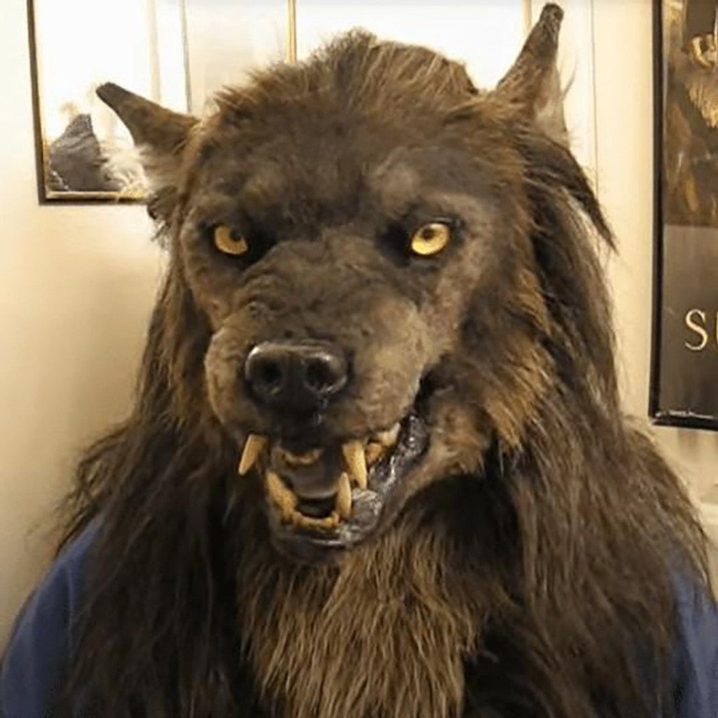 Latex Simulatie Wolfshoofd Masker Hoofddeksel Cosplay Masker — afbeelding 2