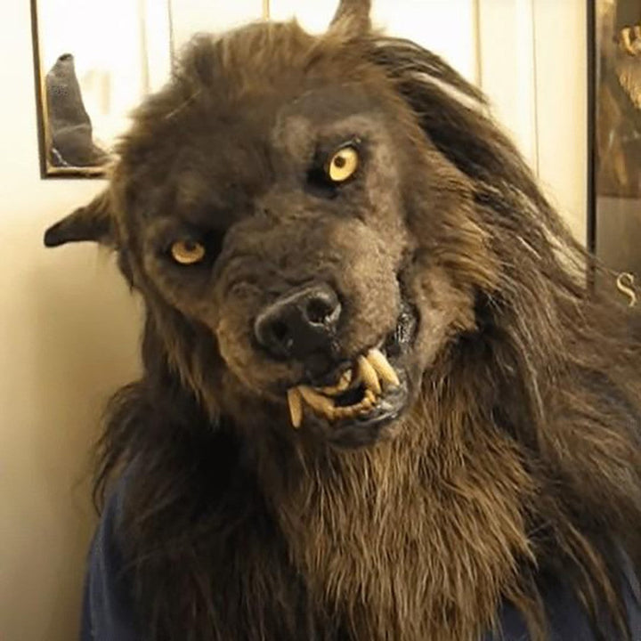Latex Simulatie Wolfshoofd Masker Hoofddeksel Cosplay Masker — afbeelding 3