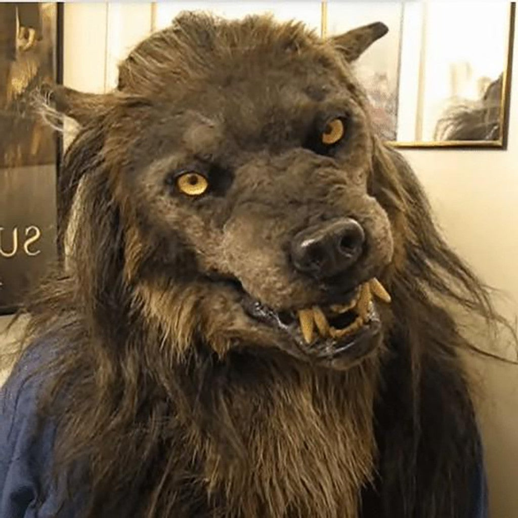 Latex Simulatie Wolfshoofd Masker Hoofddeksel Cosplay Masker — afbeelding 5
