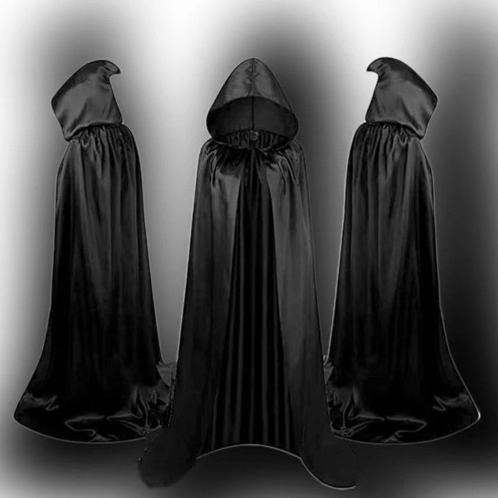 Halloween Mantel Kostuums Tovenaarmantel Voor Kinderen Capuchon Capes Mantel Zwart Feestdecoratie — afbeelding 3