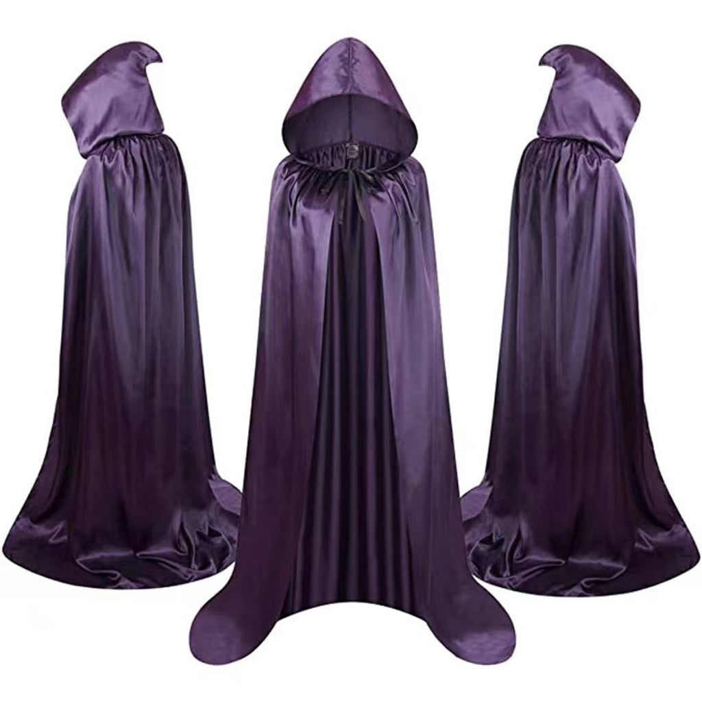 Halloween Mantel Kostuums Tovenaarmantel Voor Kinderen Capuchon Capes Mantel Zwart Feestdecoratie — afbeelding 5