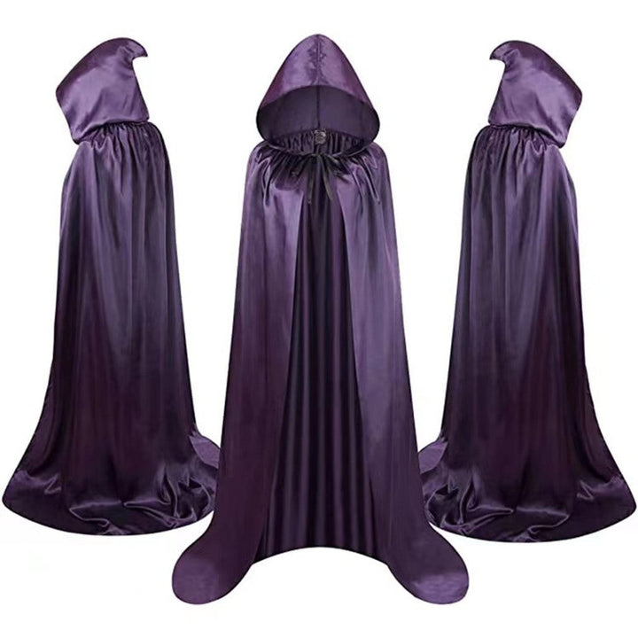 Halloween Mantel Kostuums Tovenaarmantel Voor Kinderen Capuchon Capes Mantel Zwart Feestdecoratie — afbeelding 5