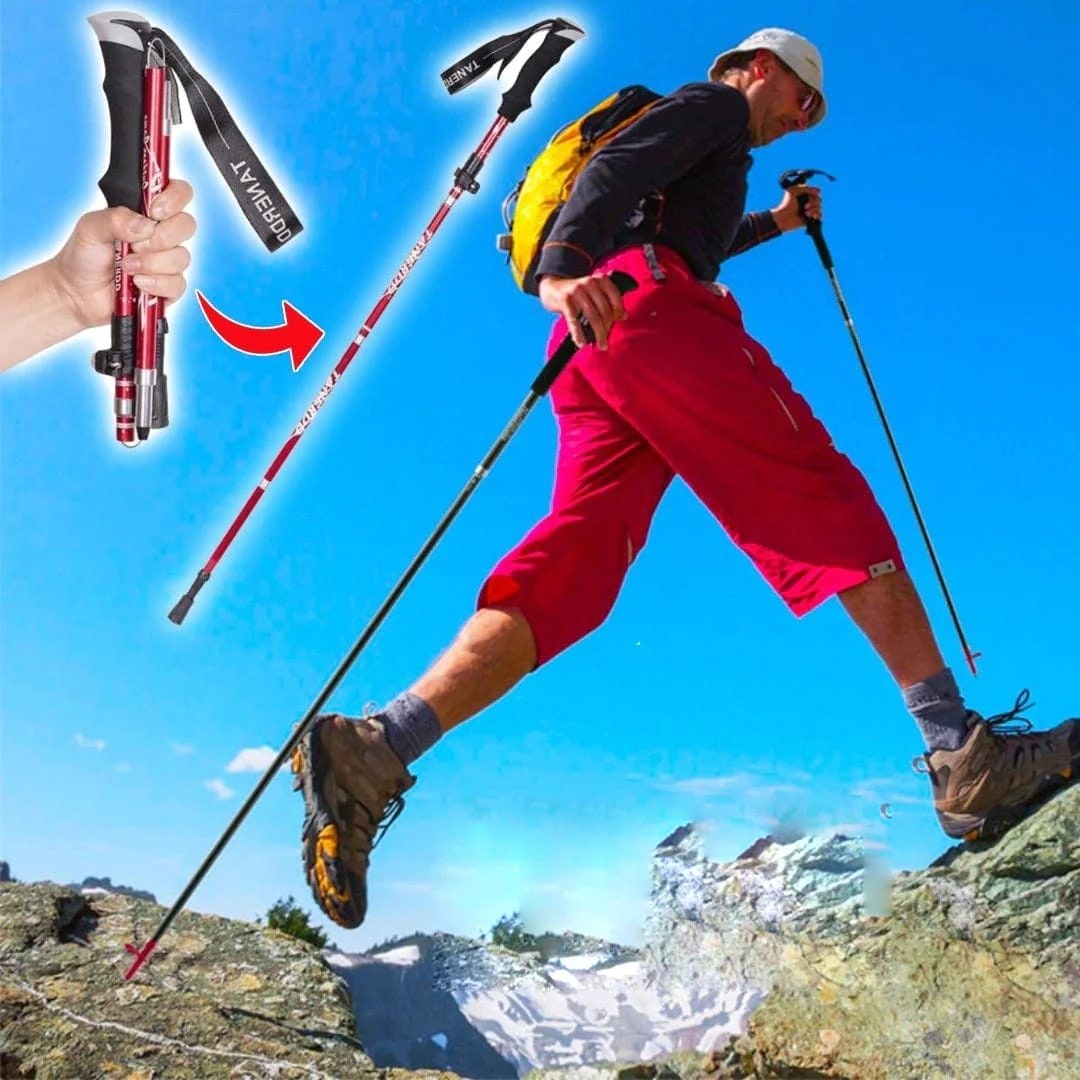 Inklapbare trekkingstokken met verstelbare wandellengte en lichtgewicht opvouwbaar ontwerp