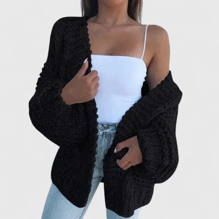 Grofgebreid vest met open voorkant