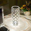 Snoerloze oplaadbare kristallen tafellamp, LED met kleurwisseling, acryl, draadloos
