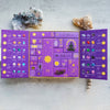 Kristallen adventskalender met edelstenen en beautyproducten voor de aftelling naar de feestdagen
