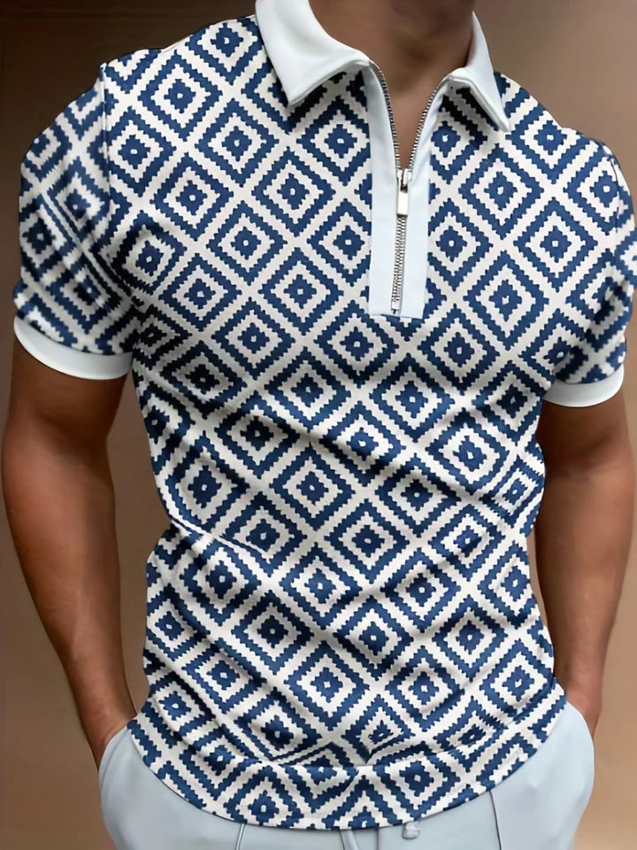 Heren Polo Met Rits & Korte Mouwen