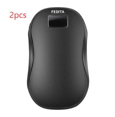 Oplaadbare handwarmer met digitaal display, aan twee kanten warm