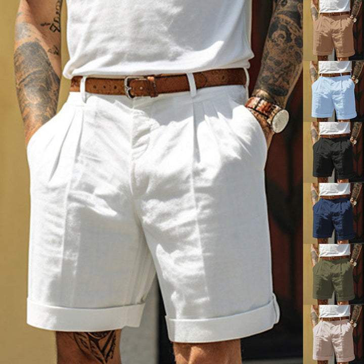 Men's Straight Leg Shorts With Pockets  Casual Dress Pants Loose Fit Summer Bottoms For Daily Wear Clothing