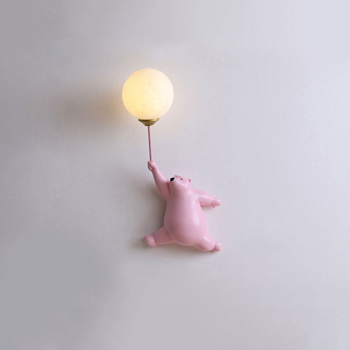 Schattige Beer Wandlamp met Decoratief Ballonlicht voor Kinderkamer
