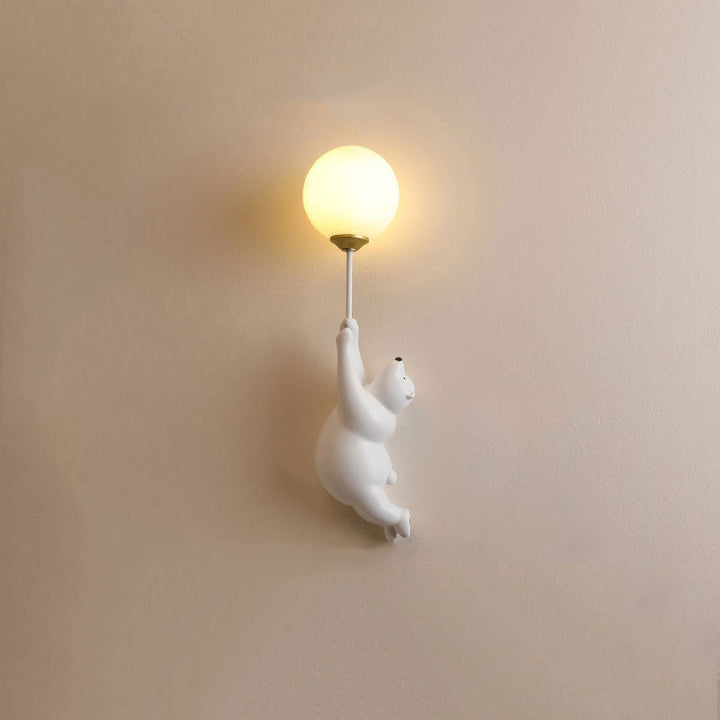 Schattige Beer Wandlamp met Decoratief Ballonlicht voor Kinderkamer