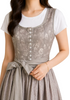 Dames dirndl met rits, kanten mouwen en tailleband.