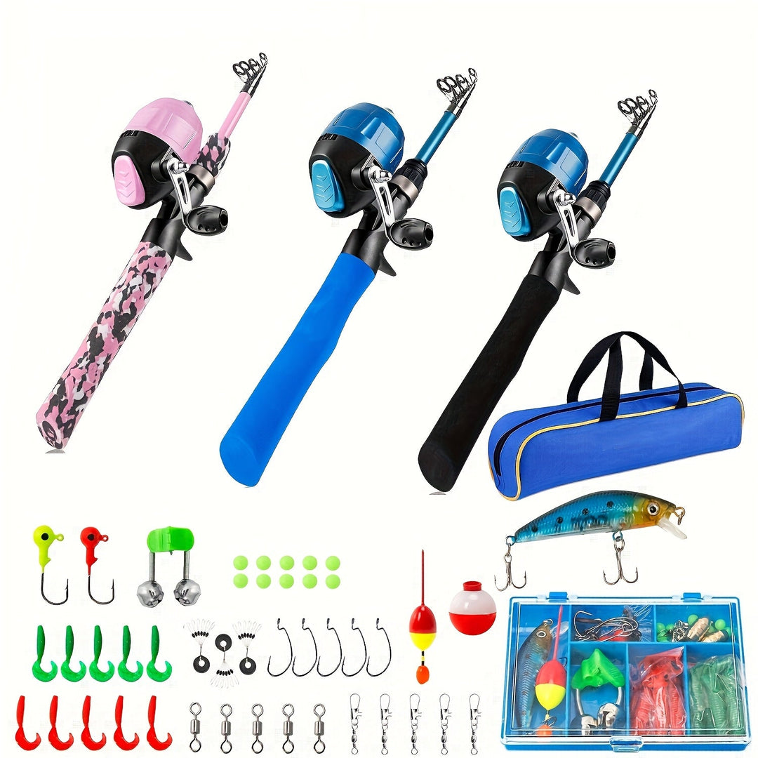 Complete Set Telescopische Hengel en Molen met Draagtas en Aasdoos