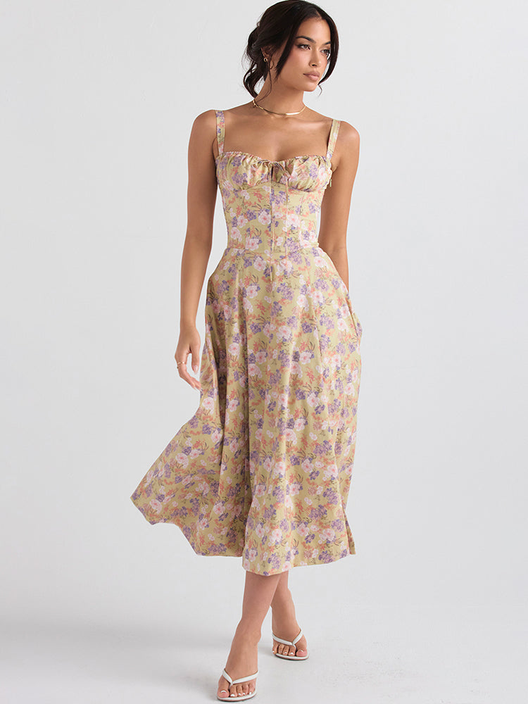 
                  
                    Lorivelle – Midi Jurk met Elegant Silhouet en Tijdloze Stijl - SkinzLine
                  
                