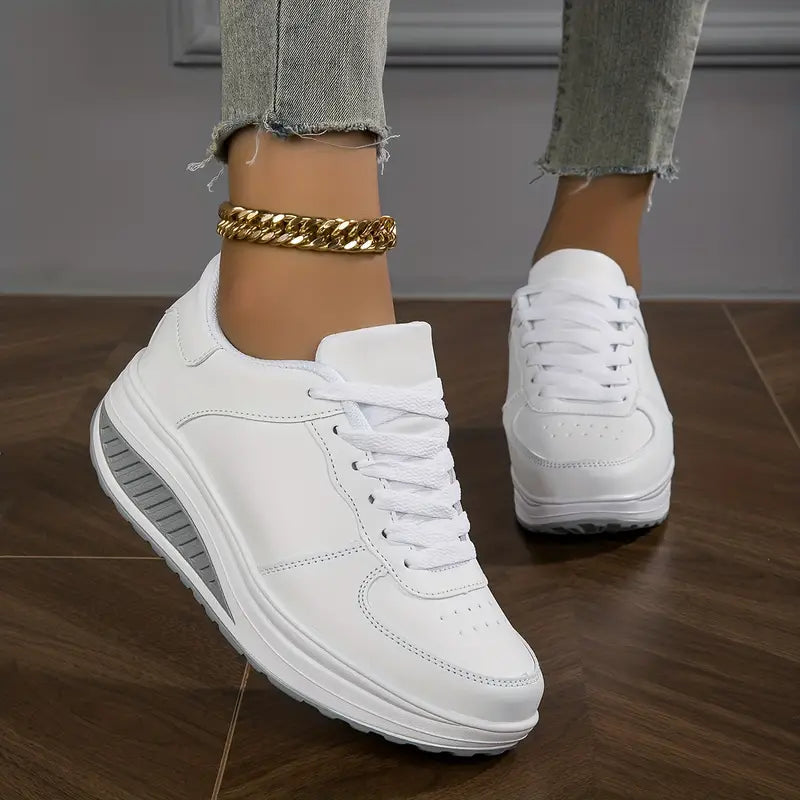Dames casual sneakers veterschoenen