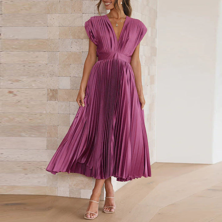Elegante Mouwloze Zomerjurk met V-Hals