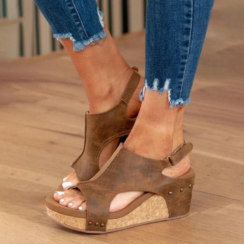 Egonomisch Leren Dames Sandalen met Extra Support