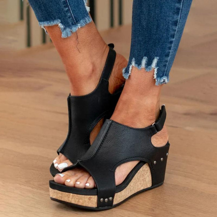 Egonomisch Leren Dames Sandalen met Extra Support