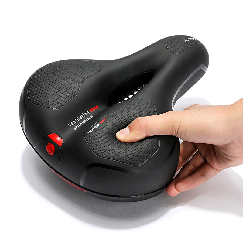 Ergonomische comfortabele fietszadel met uitsparing – met 2 inch dik schuim en waterdicht PU-leer