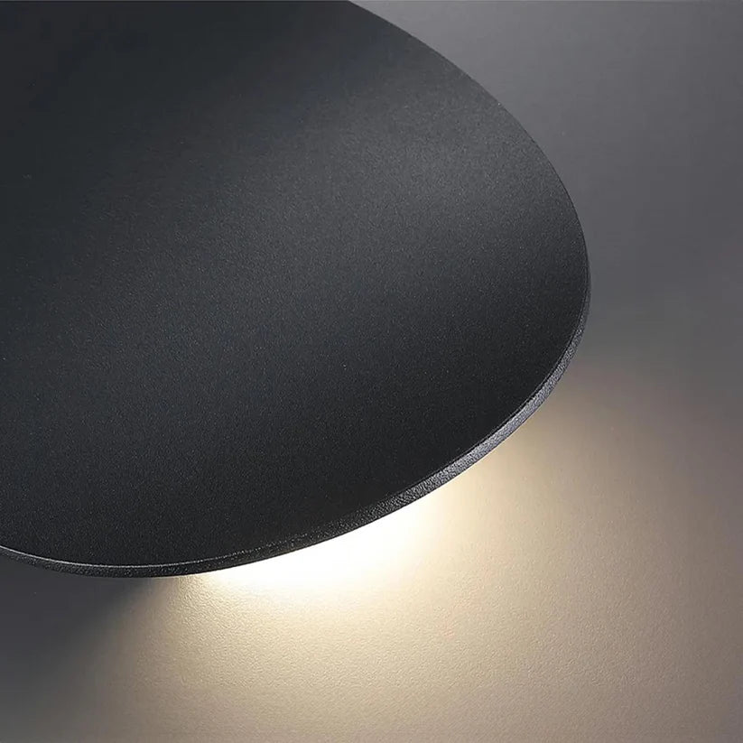 Disk metalen wandlamp