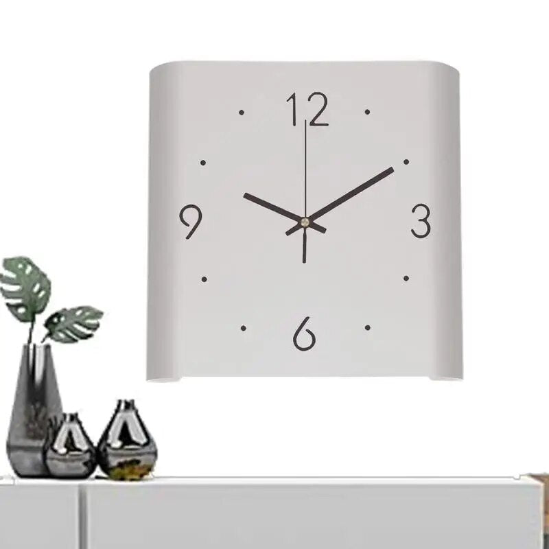 Vierkante Dubbelzijdige Wandklok | Verlicht Minimalistisch Design