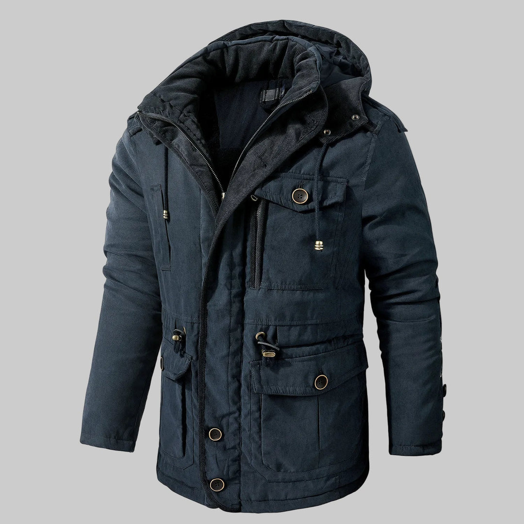 Winterjas met meerdere zakken voor heren – veelzijdig ontwerp voor koud weer