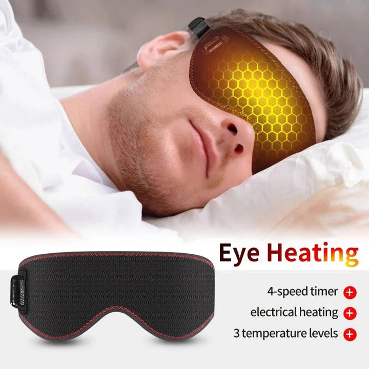 Verwarmd oogmasker met drie warmtestanden, trilling en timer
