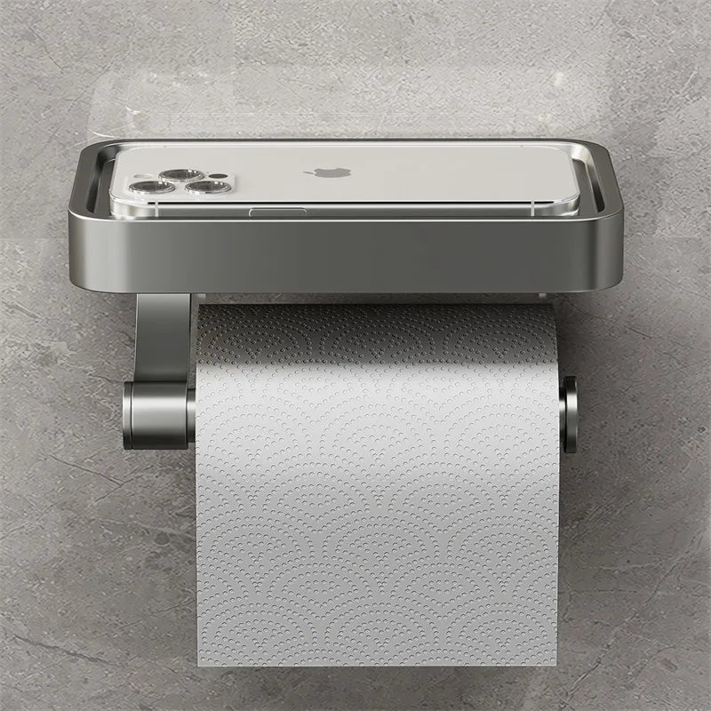 Toiletrolhouder met Plankje – Stalux