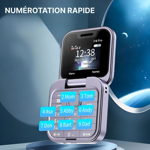 Opvouwbare Flip-Telefoon Dual SIM | 1,77" Scherm | 1000 mAh | Micro USB