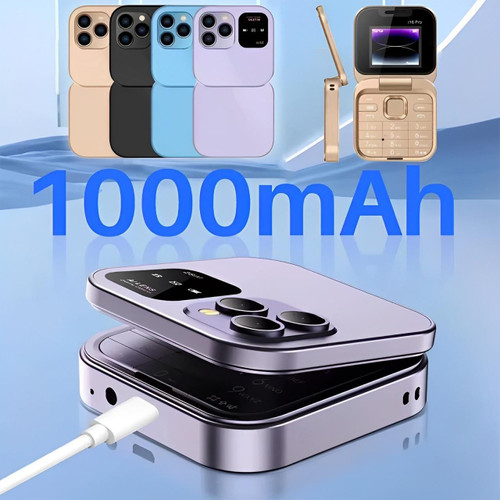 Opvouwbare Flip-Telefoon Dual SIM | 1,77" Scherm | 1000 mAh | Micro USB