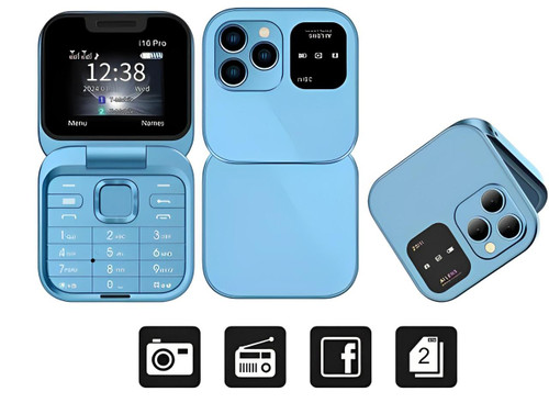 Opvouwbare Flip-Telefoon Dual SIM | 1,77" Scherm | 1000 mAh | Micro USB