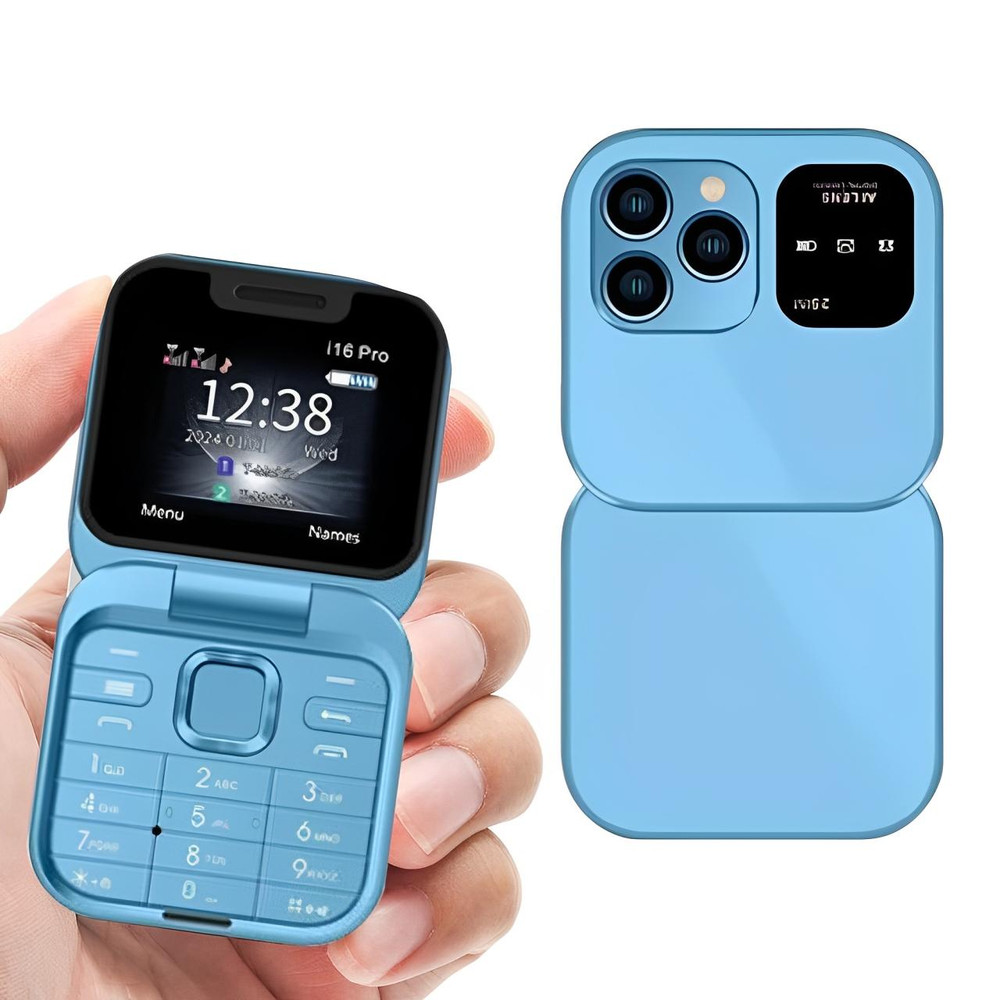 Opvouwbare Flip-Telefoon Dual SIM | 1,77" Scherm | 1000 mAh | Micro USB