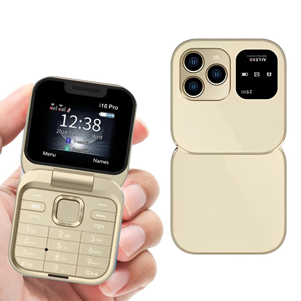 Opvouwbare Flip-Telefoon Dual SIM | 1,77" Scherm | 1000 mAh | Micro USB