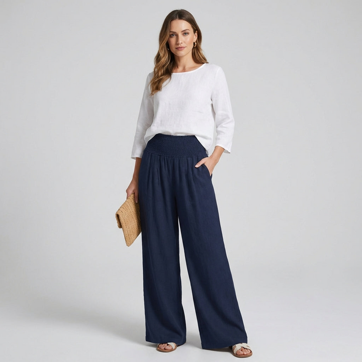 Vrouwen Linnen Palazzo Broek