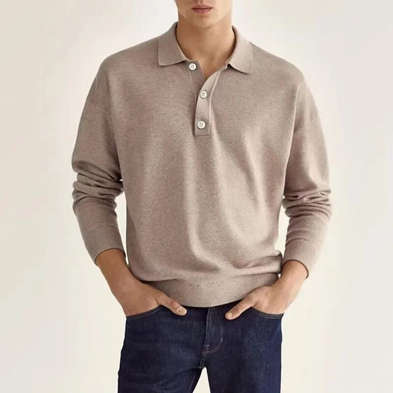 Poloshirt met lange mouwen heren - maximale elegantie en comfort - Thibo