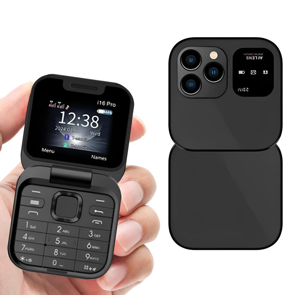 Opvouwbare Flip-Telefoon Dual SIM | 1,77" Scherm | 1000 mAh | Micro USB