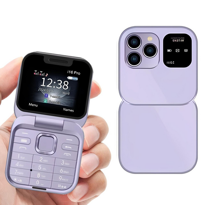 Opvouwbare Flip-Telefoon Dual SIM | 1,77" Scherm | 1000 mAh | Micro USB