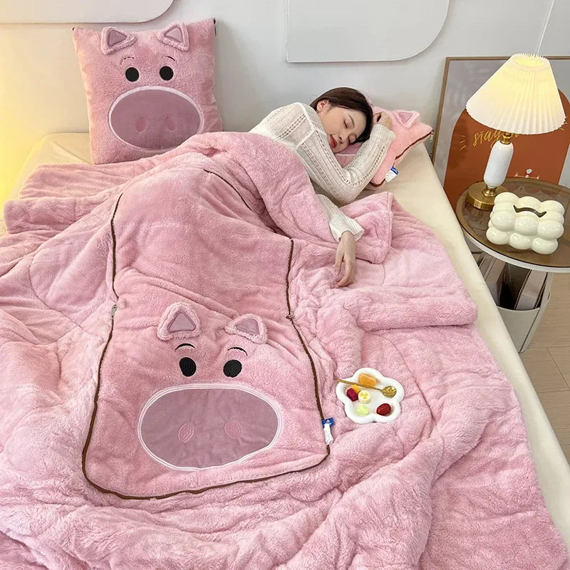 Zachte en Knuffelige Deken- en Kussenset - Voor Warmte en Comfort