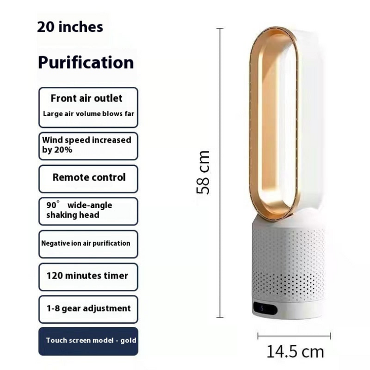 Purifier Premium Ventilator voor de slaapkamer - super stil en krachtig