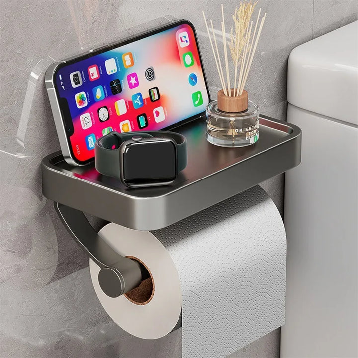 Toiletrolhouder met Plankje – Stalux
