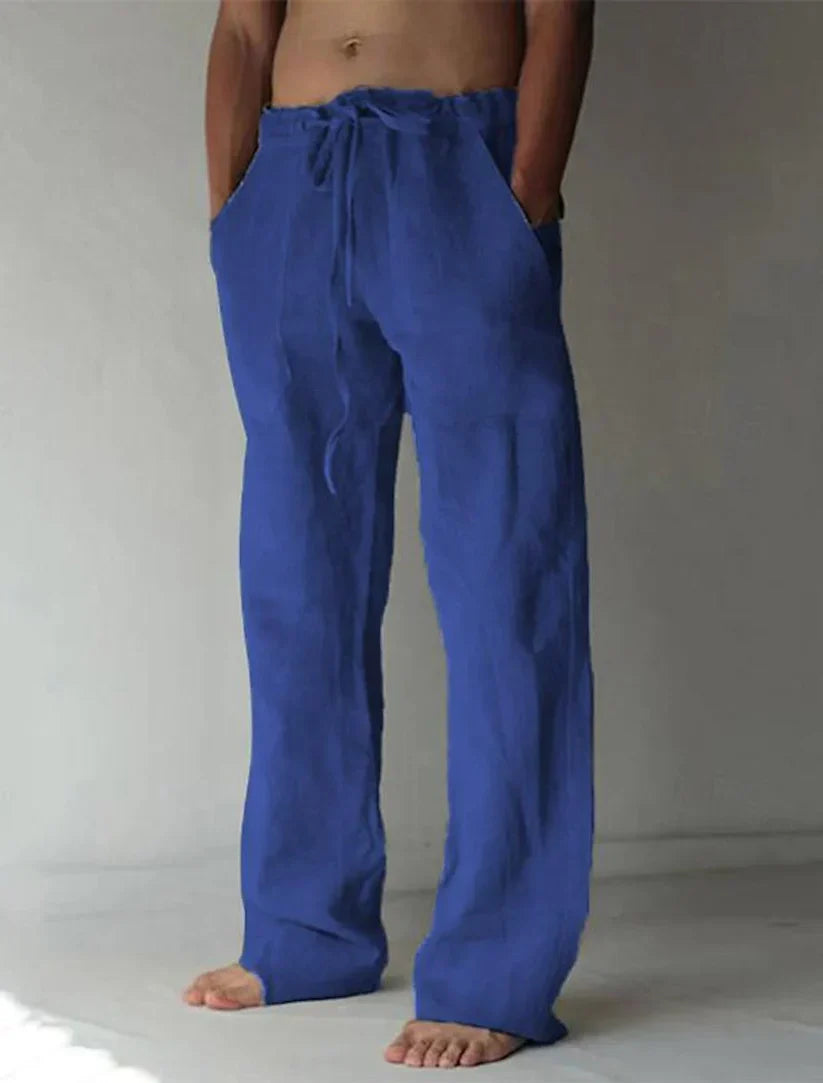 Runcati Linnen herenbroek, effen, lang, licht, zomerbroek, losse pasvorm, vrijetijdsbroek met trekkoord, voor vakantie, strand, dagelijks gebruik, groen, S Runcati Linnen herenbroek, effen, lang, licht, zomerbroek, losse pasvorm, vrijetijdsbroek met trekkoord, voor vakantie, strand, dagelijks gebruik, groen, S