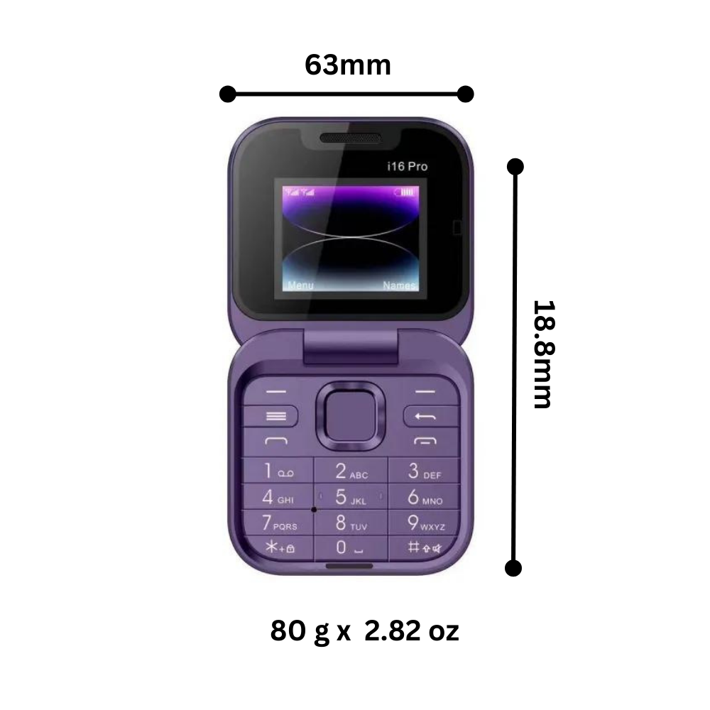 Kleine opvouwbare mobiele telefoon met dubbele SIM